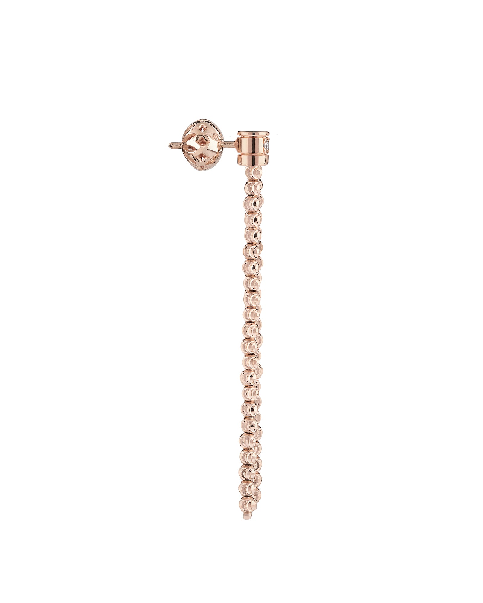 Moon 2 row earrings in 18kt gold