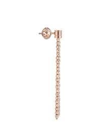 Moon 2 row earrings in 18kt gold