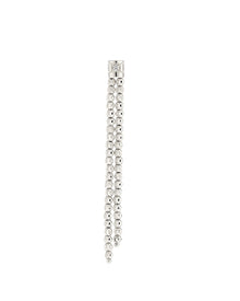 Moon 2 row earrings in 18kt white gold