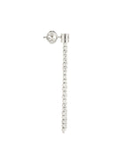 Moon 2 row earrings in 18kt white gold