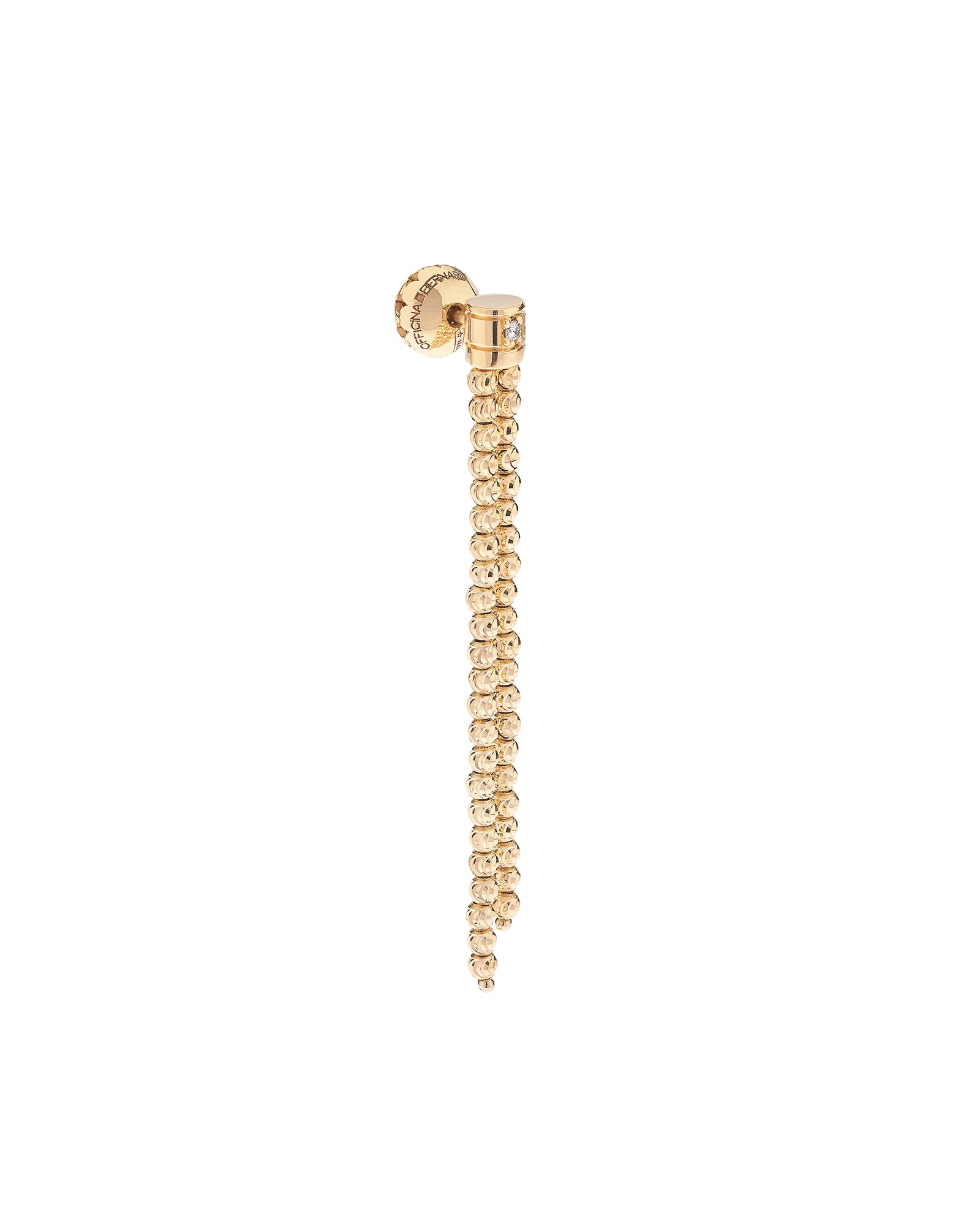 Moon 2 row earrings in 18kt gold