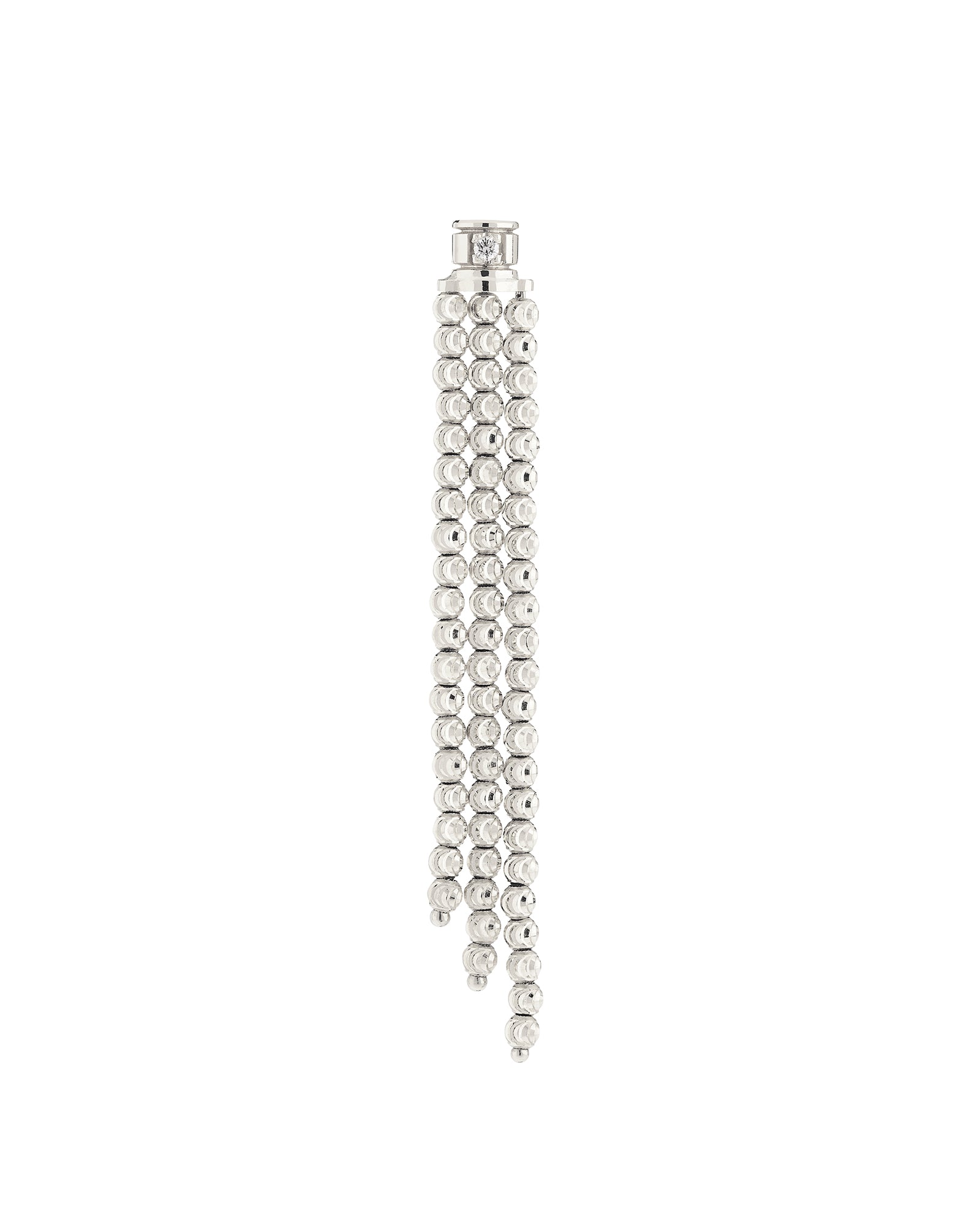 Moon 3 row earrings in 18kt white gold