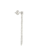 Moon 3 row earrings in 18kt white gold