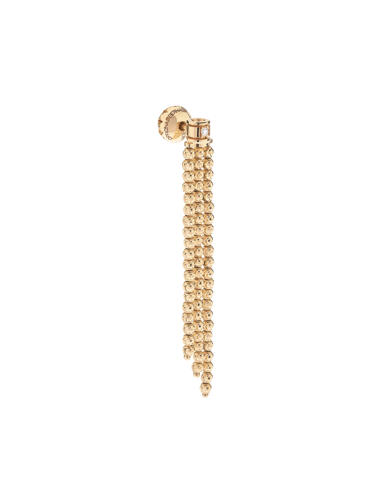 Moon 3 row earrings in 18kt gold