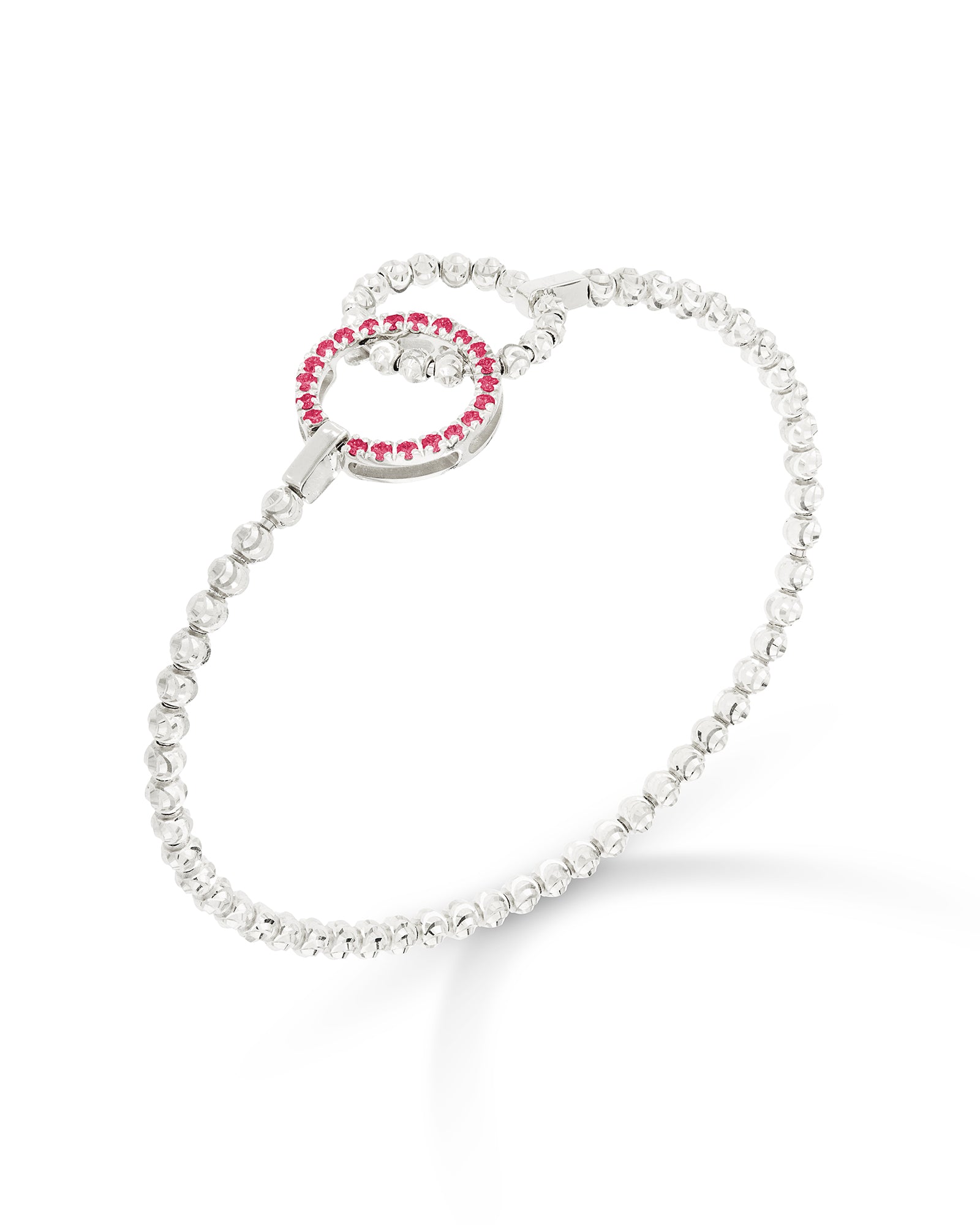 Moon Eden Bracelet in 18kt White Gold and Rubies