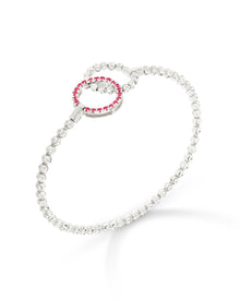 Moon Eden Bracelet in 18kt White Gold and Rubies