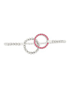 Moon Eden Bracelet in 18kt White Gold and Rubies