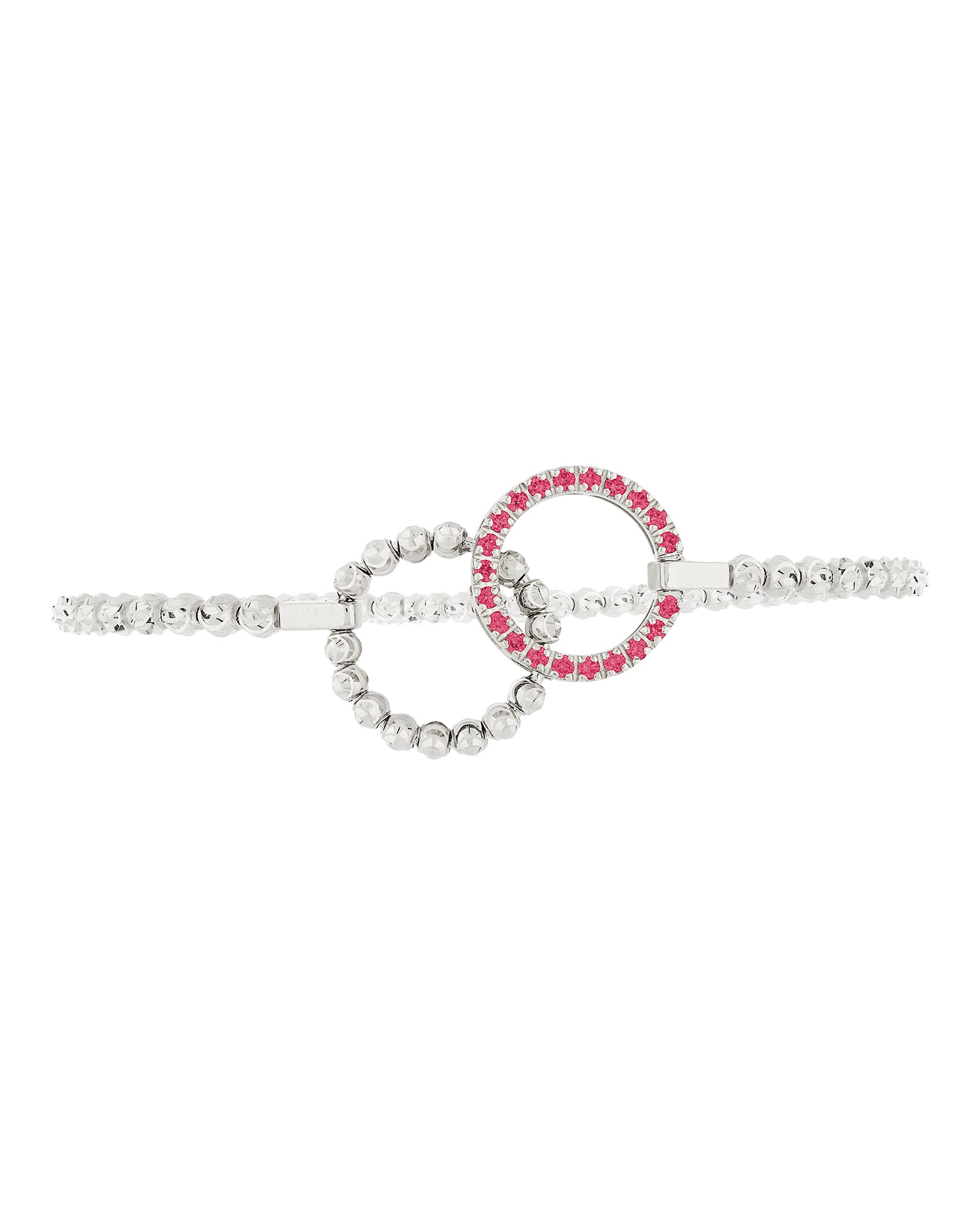 Moon Eden Bracelet in 18kt White Gold and Rubies