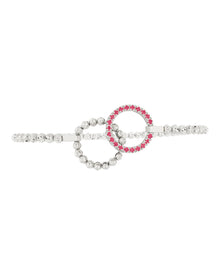 Moon Eden Bracelet in 18kt White Gold and Rubies