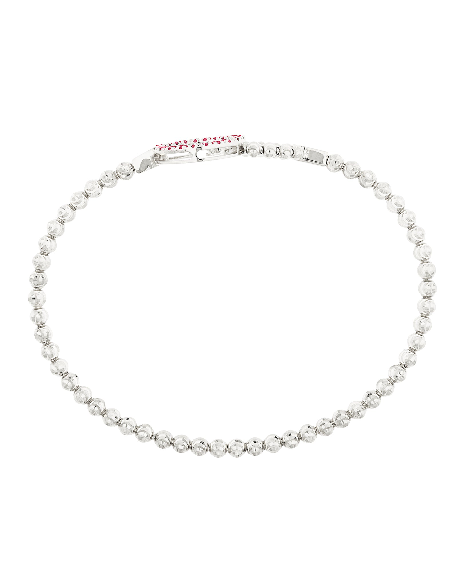 Moon Eden Bracelet in 18kt White Gold and Rubies