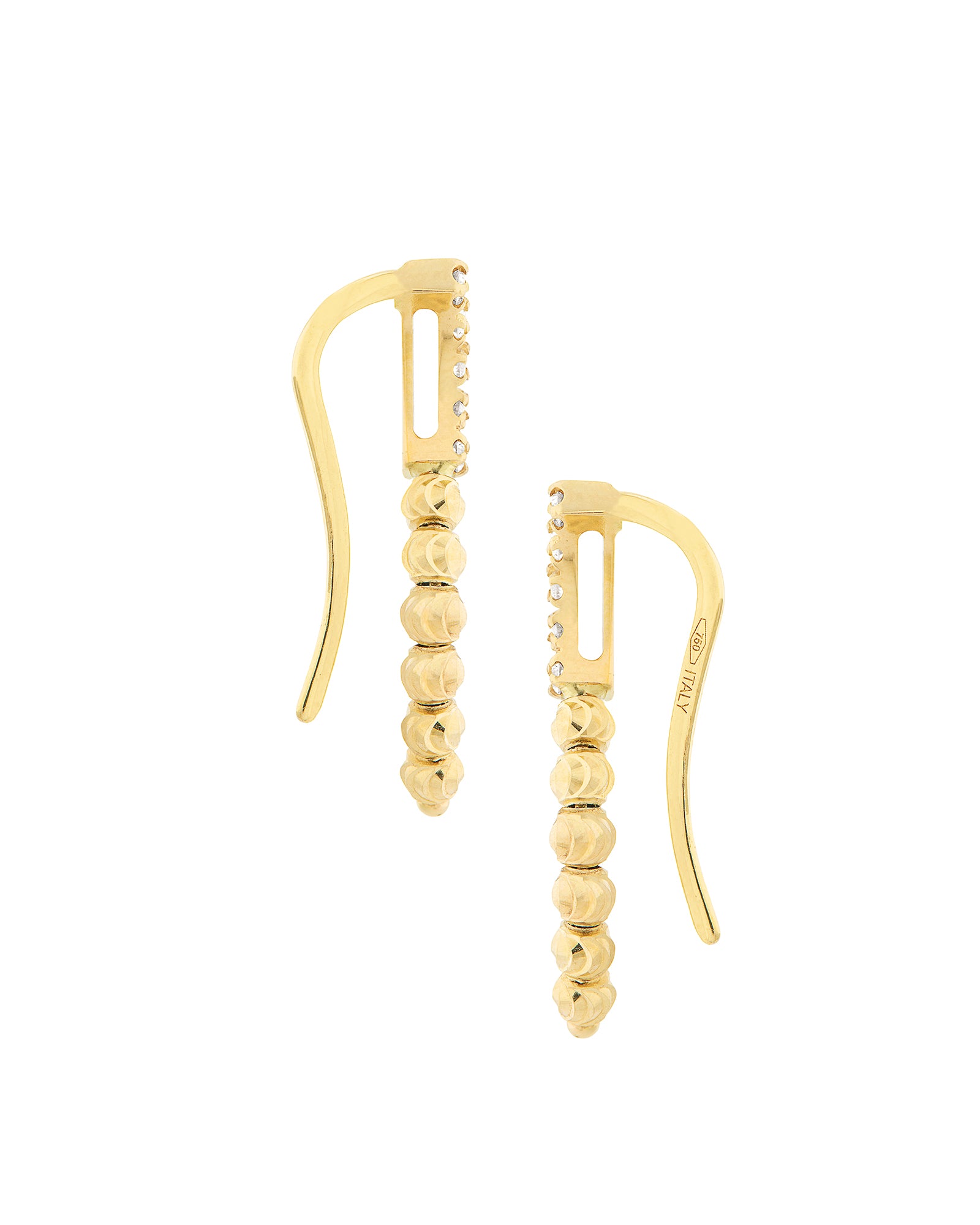 Moon Eden Cuff Earrings in 18kt Gold and Diamonds