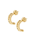 Moon Eden Hoop Earrings in 18kt Gold and Diamonds