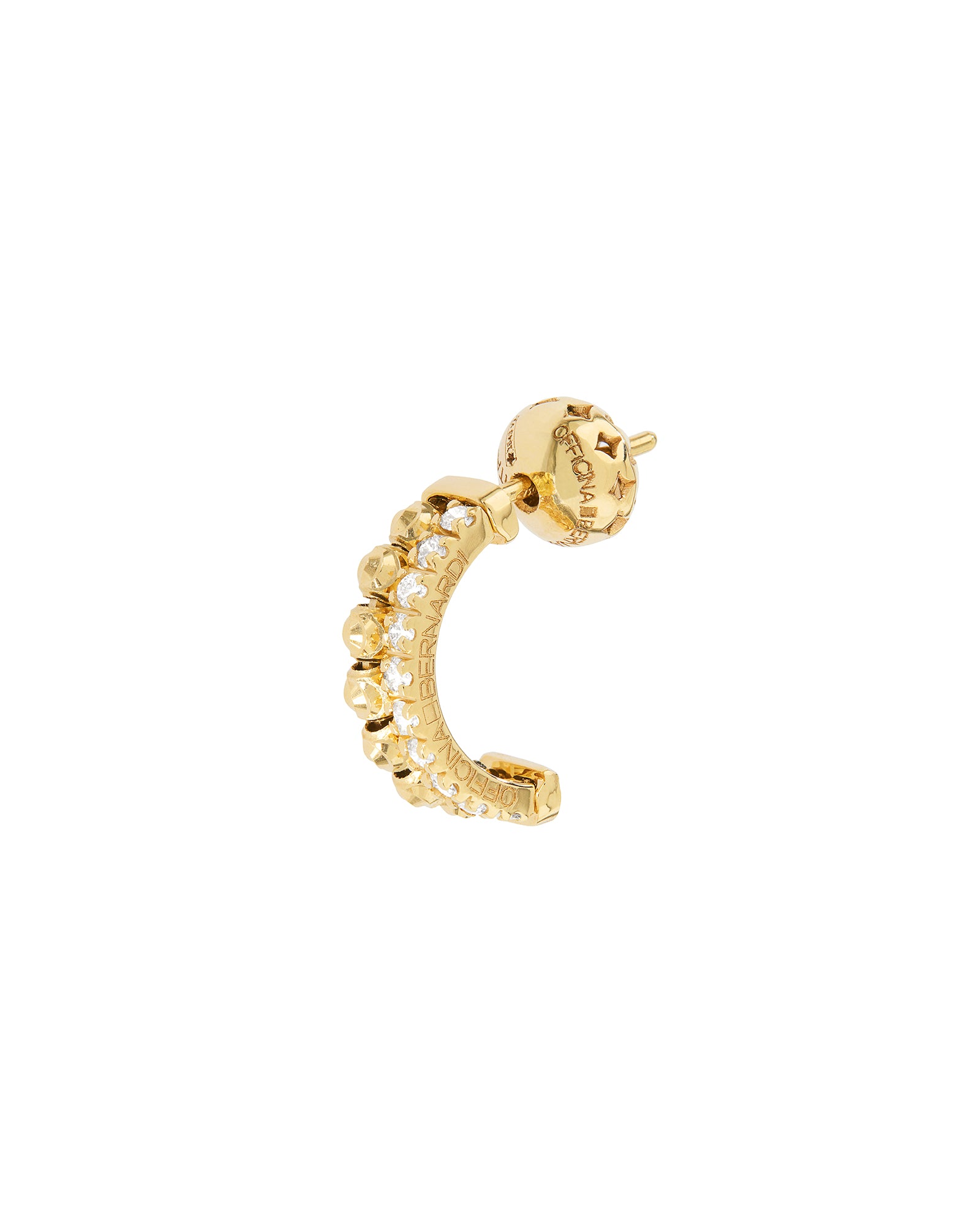 Moon Eden Hoop Earrings in 18kt Gold and Diamonds