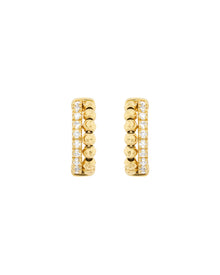 Moon Eden Hoop Earrings in 18kt Gold and Diamonds