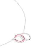 Moon Eden Necklace in 18kt White Gold and Rubies