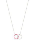 Moon Eden Necklace in 18kt White Gold and Rubies