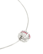 Moon Eden Pendant Necklace in 18kt White Gold and Rubies