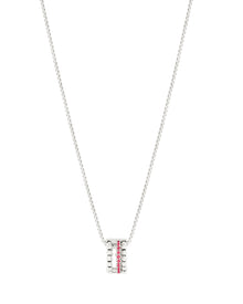 Moon Eden Pendant Necklace in 18kt White Gold and Rubies