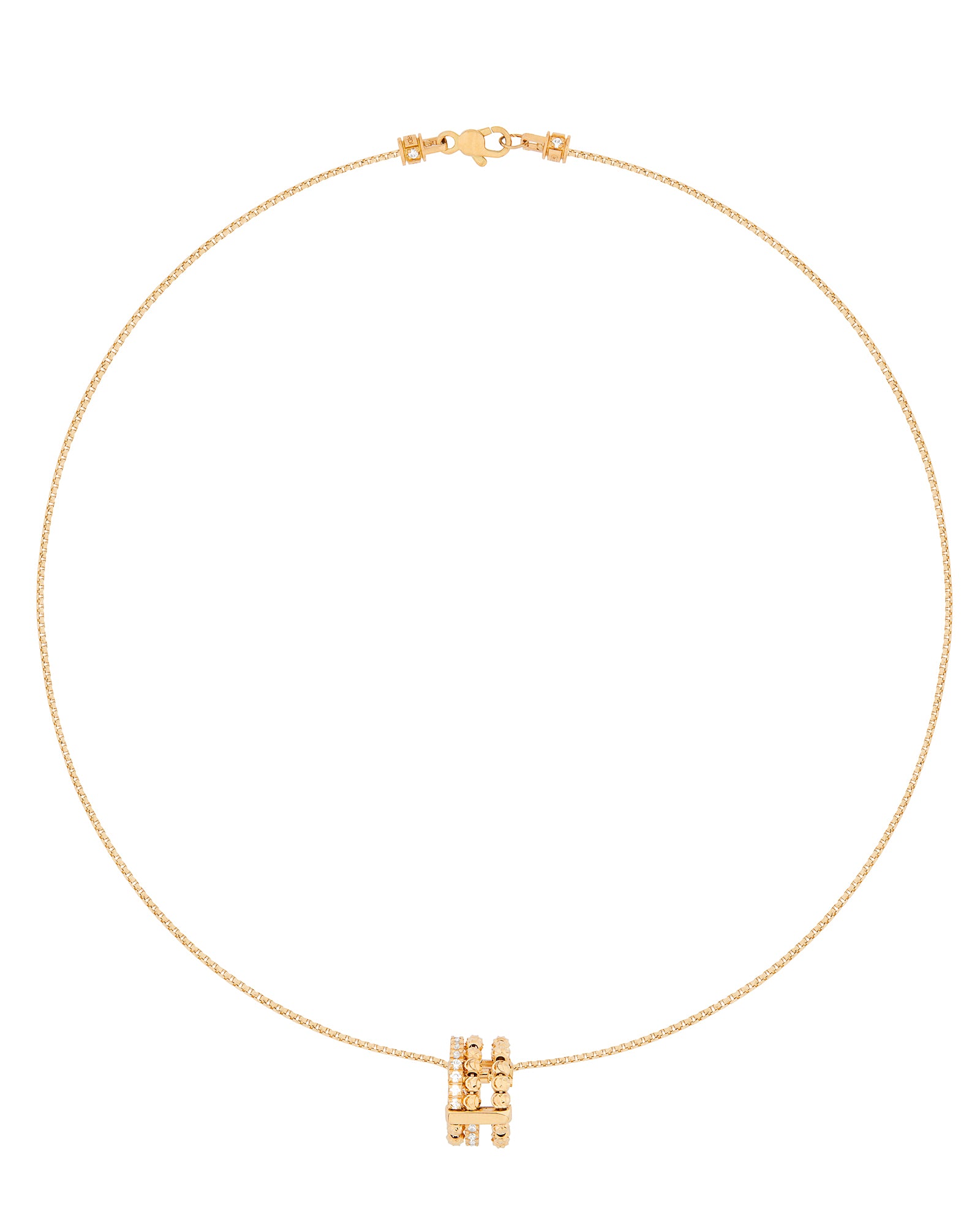 Moon Eden Pendant Necklace in 18kt Gold and Diamonds