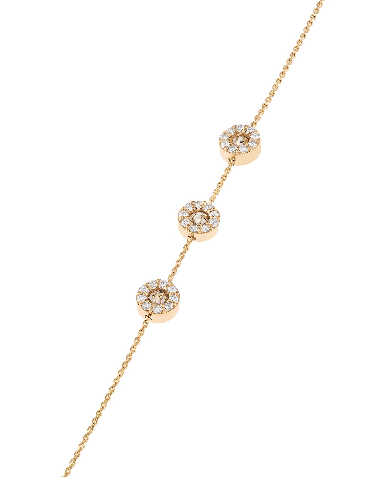 Moon Grace Bracelet in 18kt Gold and Diamonds