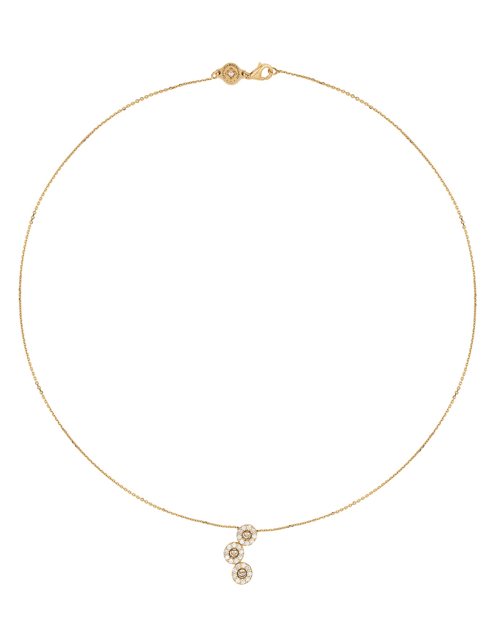 Moon Grace Necklace in 18kt Gold and Diamonds
