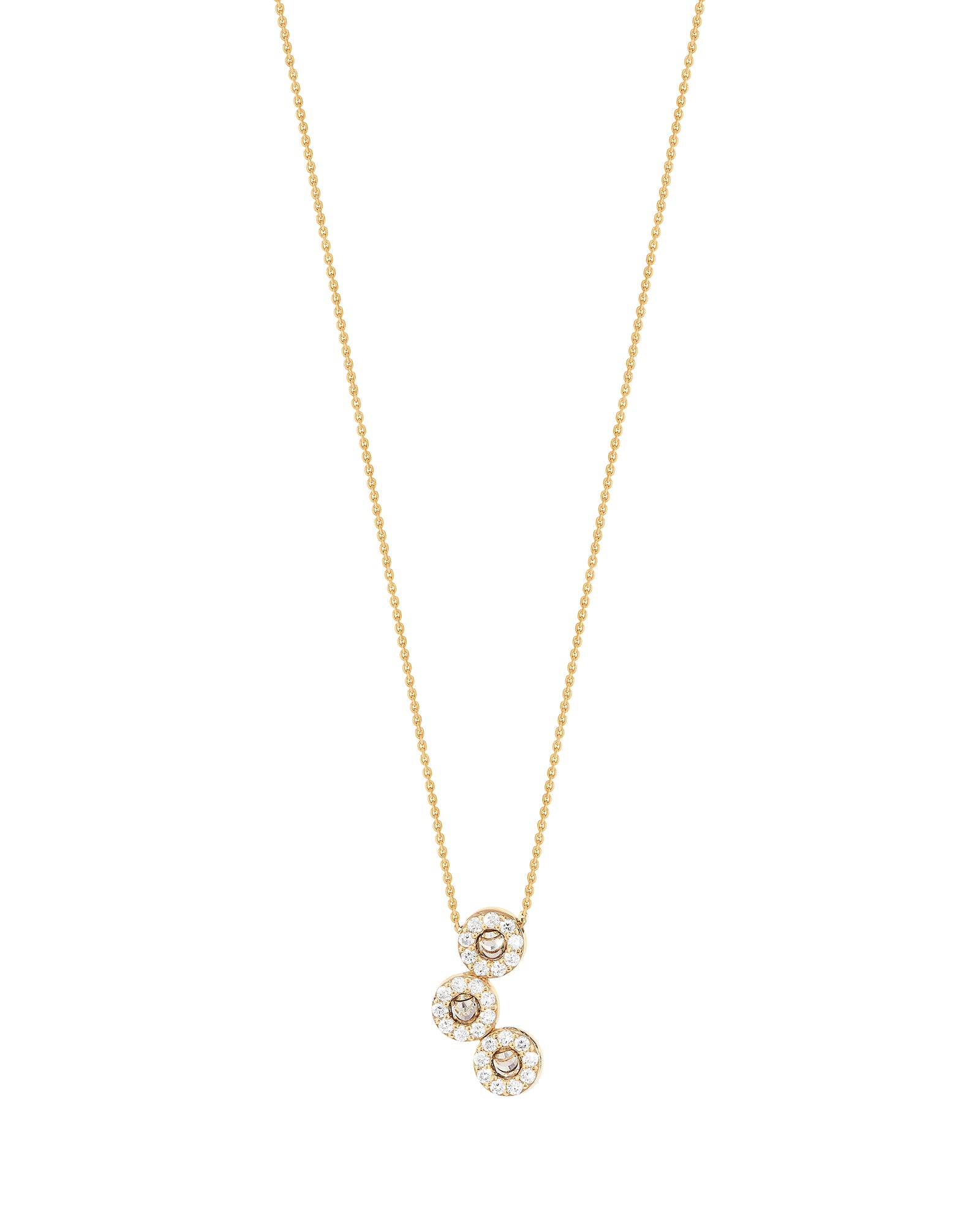Moon Grace Necklace in 18kt Gold and Diamonds