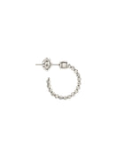 Moon Small Hoop Earrings in 18kt White Gold