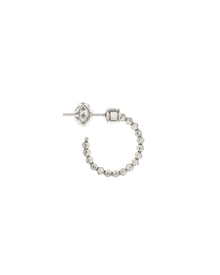 Moon Small Hoop Earrings in 18kt White Gold