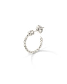 Moon Small Hoop Earrings in 18kt White Gold
