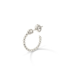 Moon Small Hoop Earrings in 18kt White Gold