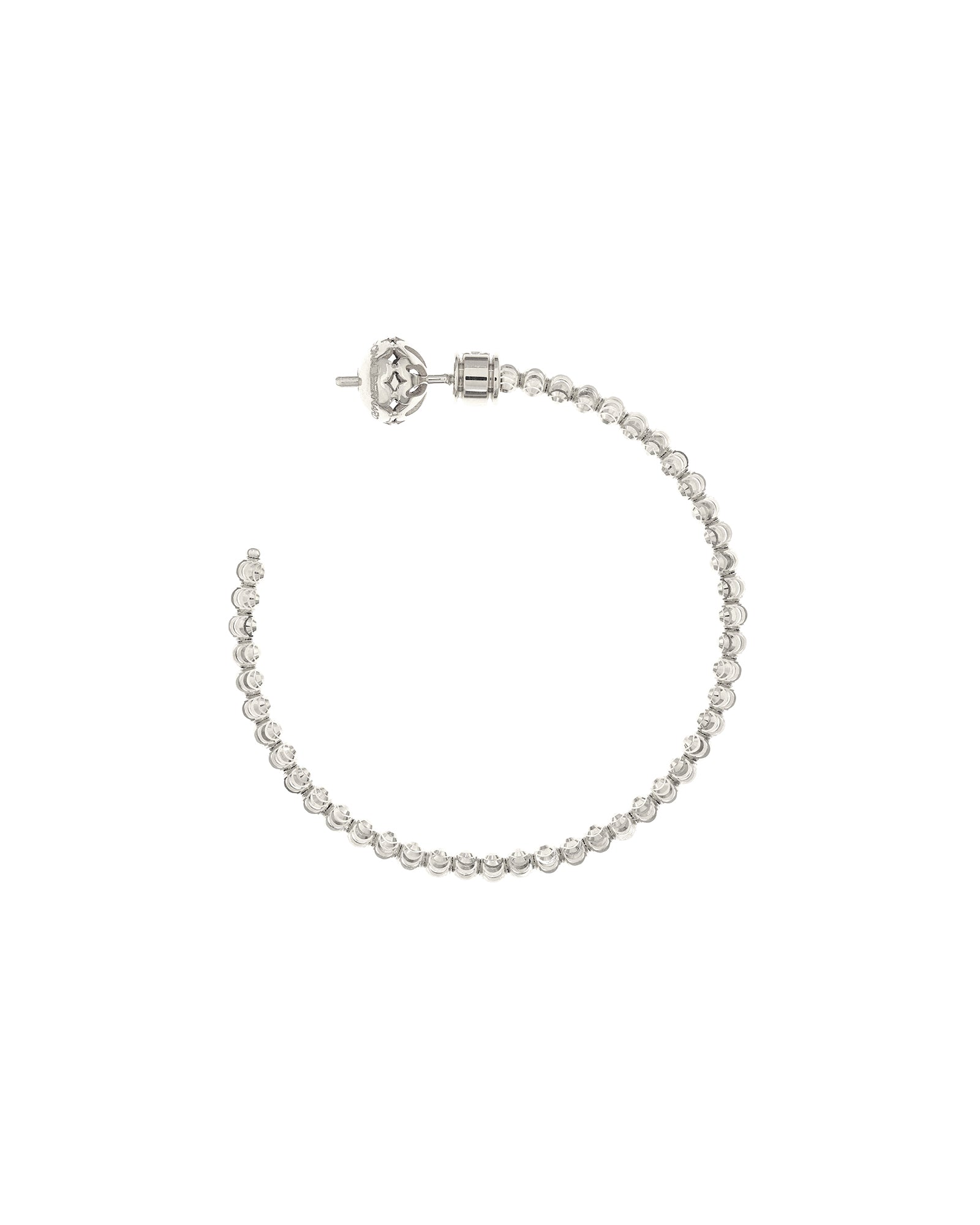 Moon Large Hoop Earrings in 18kt White Gold