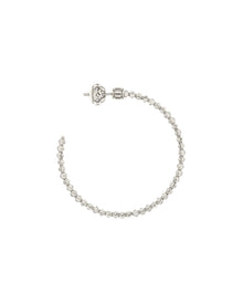 Moon Large Hoop Earrings in 18kt White Gold