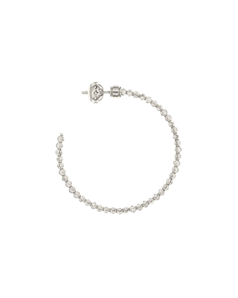 Moon Large Hoop Earrings in 18kt White Gold