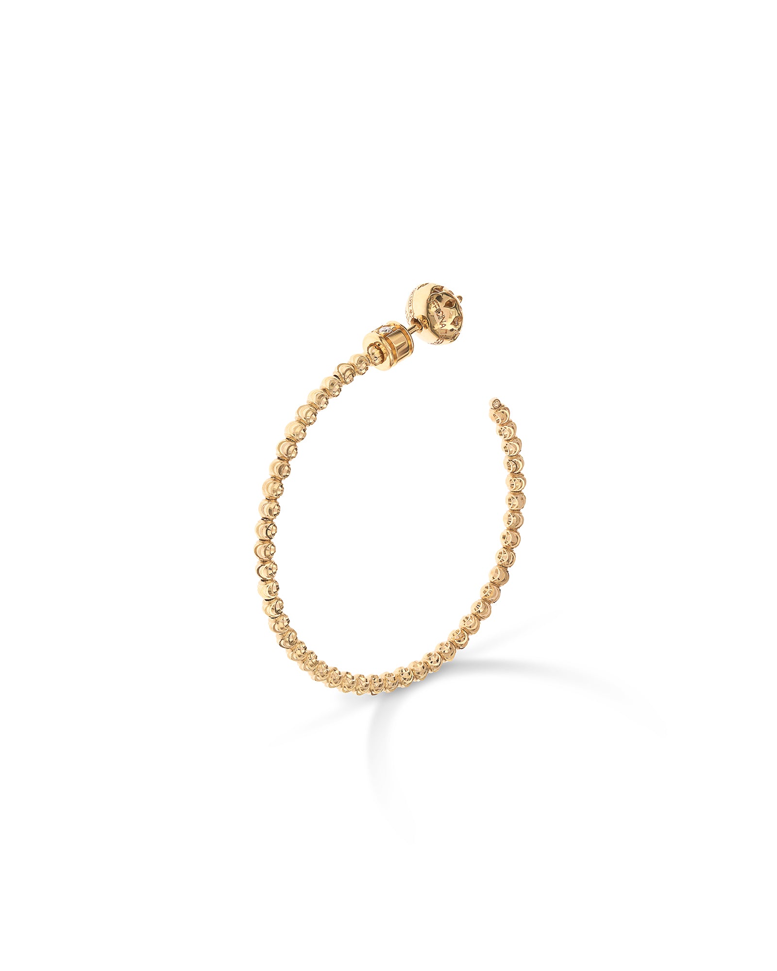 Moon Large Hoop Earrings in 18kt Gold