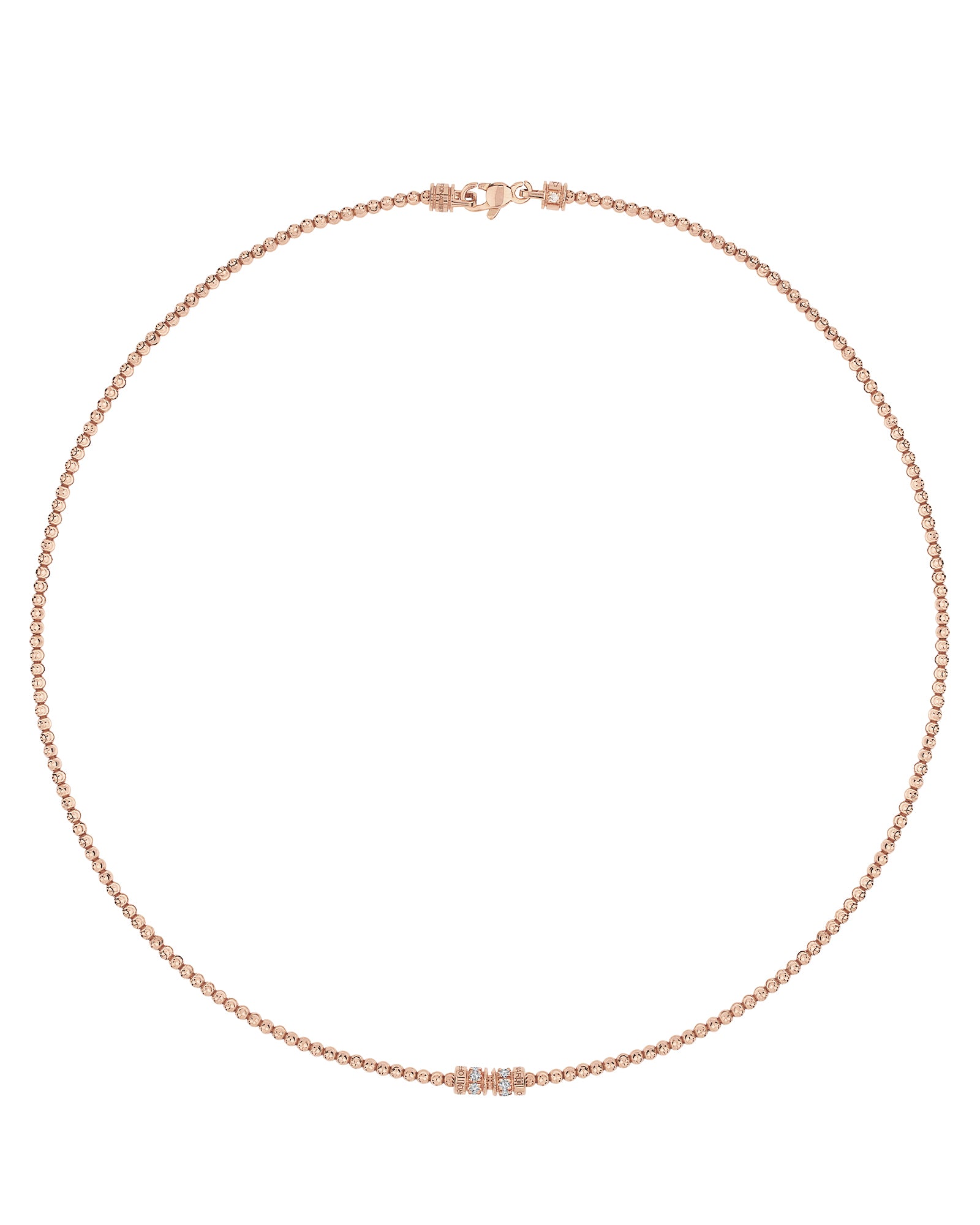 Moon Necklace in 18kt Gold and Rubies
