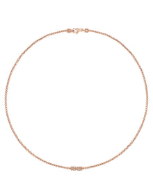 Moon Necklace in 18kt Gold and Rubies