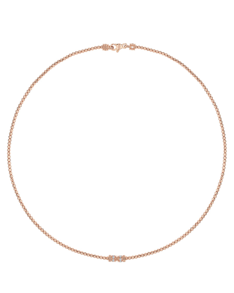 Moon Necklace in 18kt Gold and Rubies