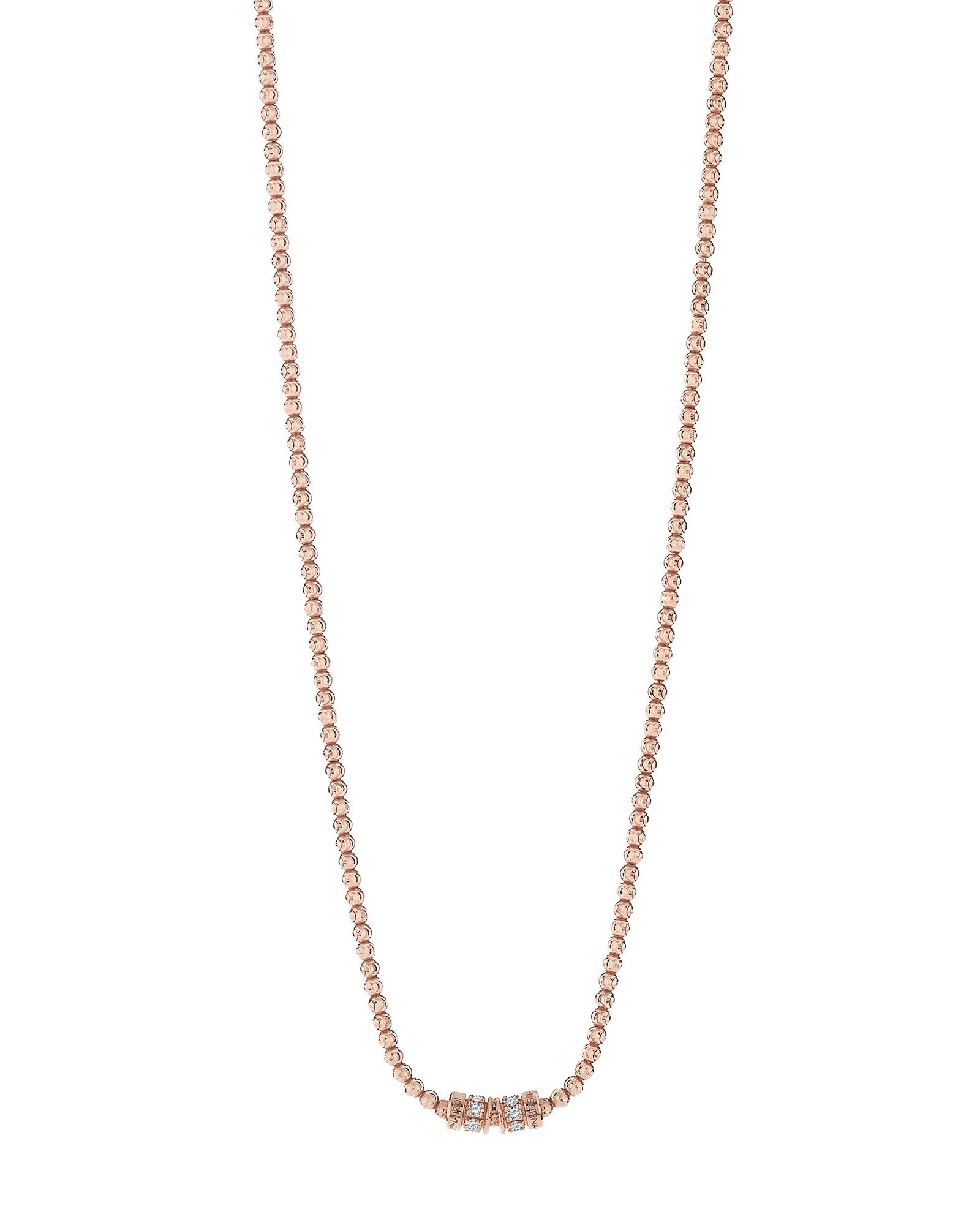 Moon Necklace in 18kt Gold and Rubies