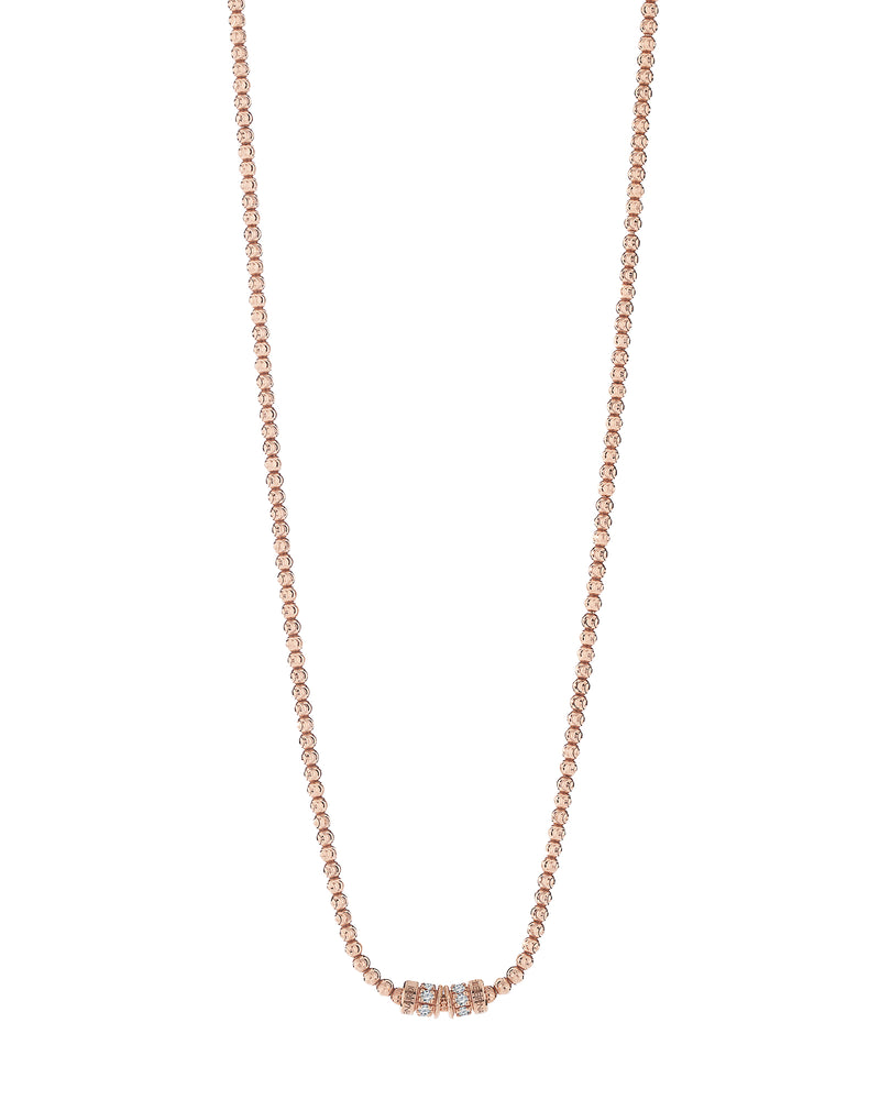 Moon Necklace in 18kt Gold and Rubies