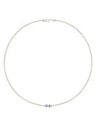 Moon Necklace in 18kt White Gold and Sapphires