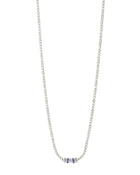 Moon Necklace in 18kt White Gold and Sapphires