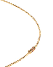 Moon Necklace in 18kt Gold and Rubies