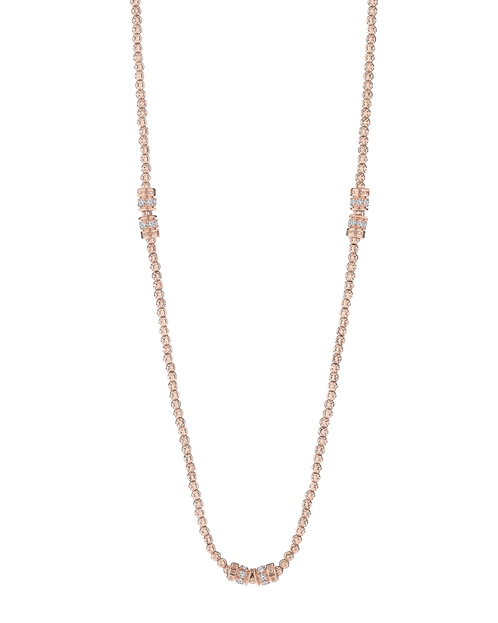 Moon 3 Elements Necklace in 18kt Gold and Rubies