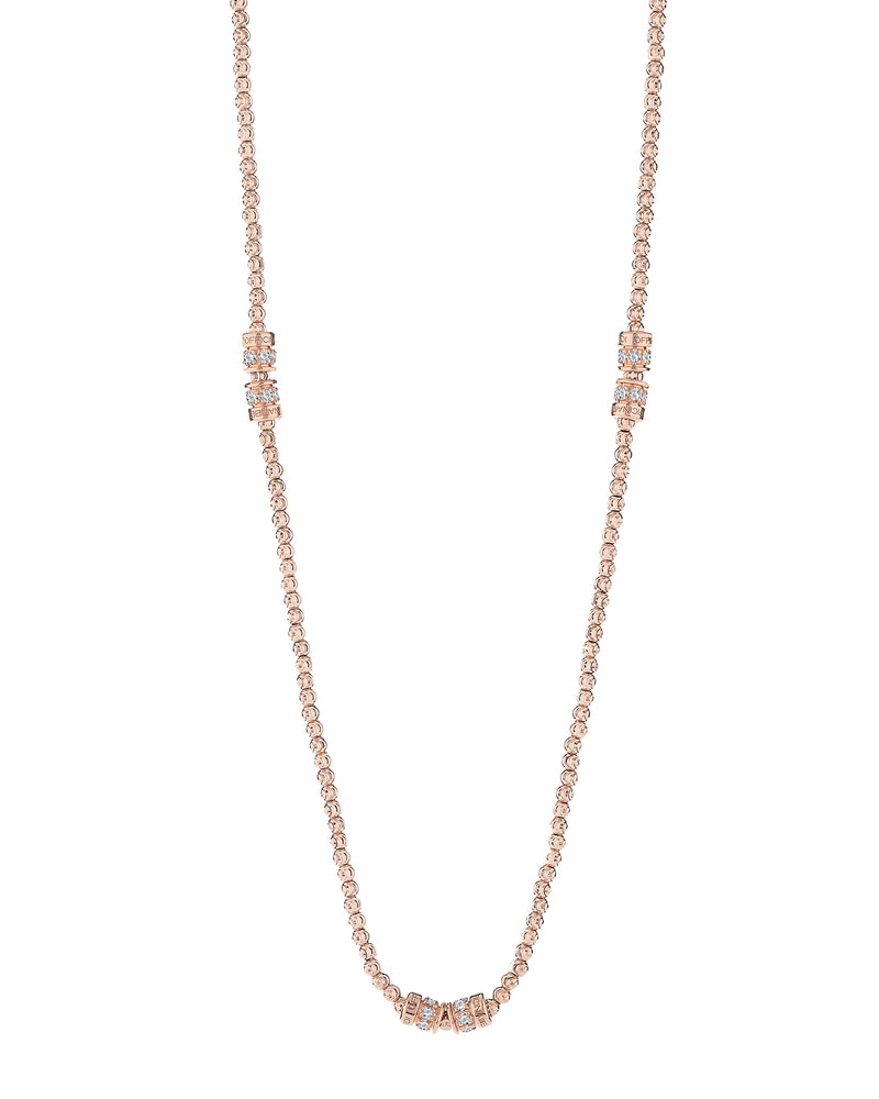 Moon 3 Elements Necklace in 18kt Gold and Rubies