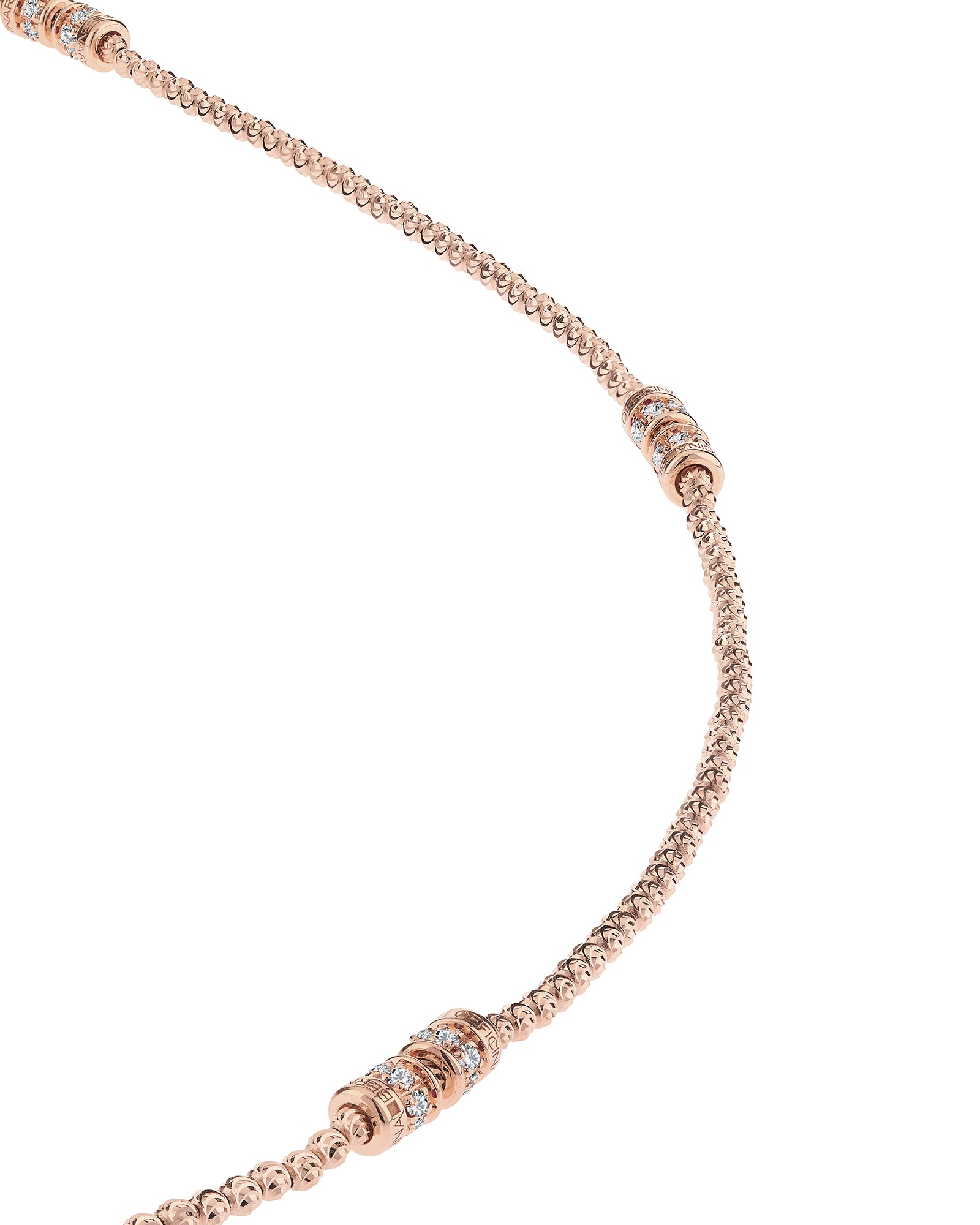 Moon 3 Elements Necklace in 18kt Gold and Rubies
