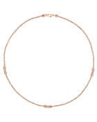 Moon 3 Elements Necklace in 18kt Gold and Rubies