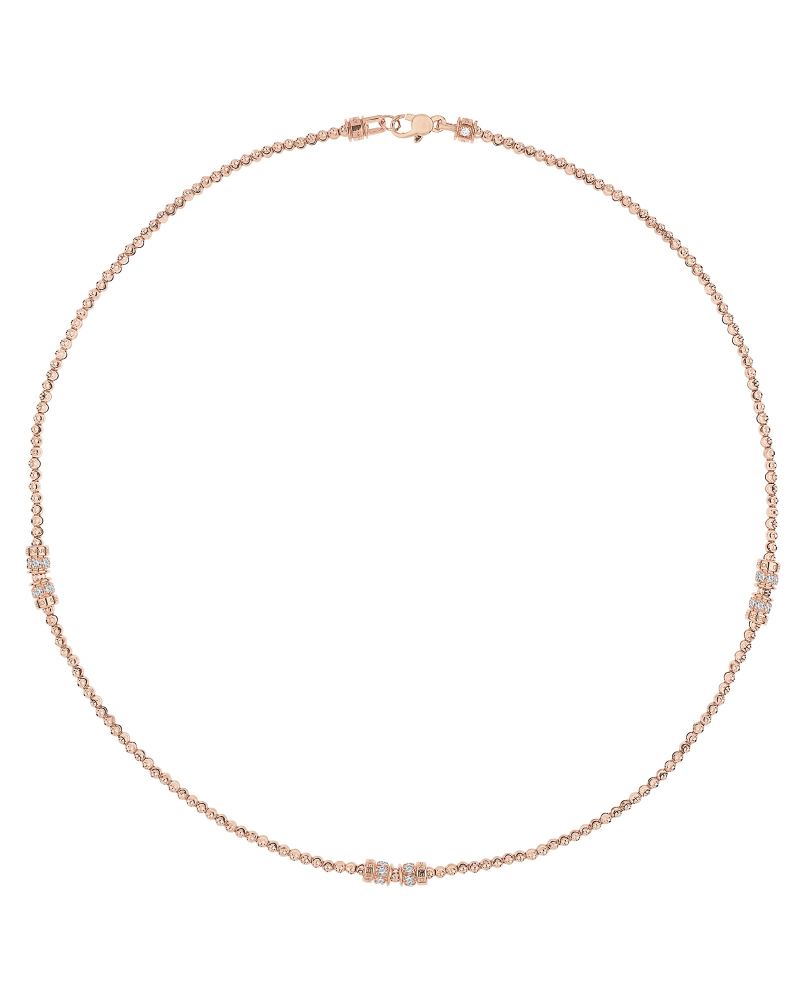 Moon 3 Elements Necklace in 18kt Gold and Rubies