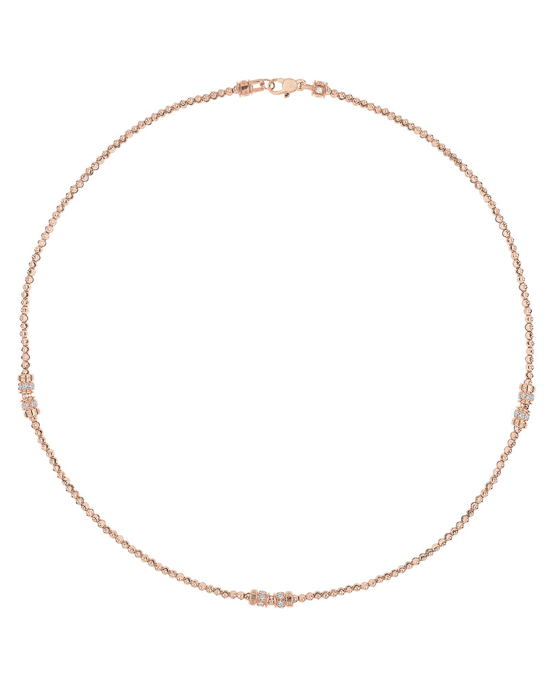 Moon 3 Elements Necklace in 18kt Gold and Rubies