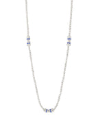 Moon 3 Elements Necklace in 18kt White Gold and Sapphires