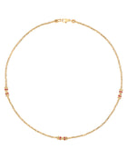 Moon 3 Elements Necklace in 18kt Gold and Rubies